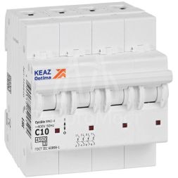 Выключатель автоматический модульный OptiDin BM63-4C10-4.5-УХЛ3 КЭАЗ 326820