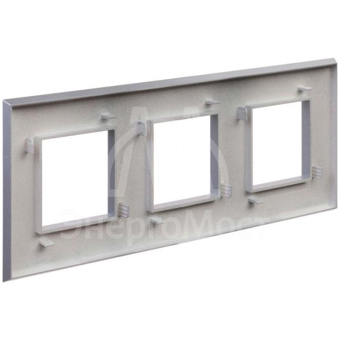 Рамка 3-м 6мод. Avanti &amp;quot;Закаленная сталь&amp;quot; DKC 4404906
