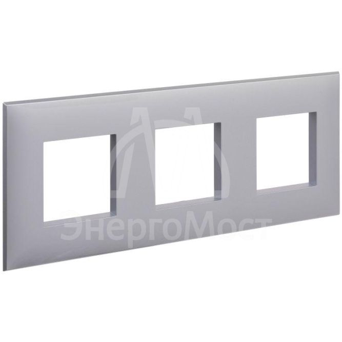 Рамка 3-м 6мод. Avanti &amp;quot;Закаленная сталь&amp;quot; DKC 4404906