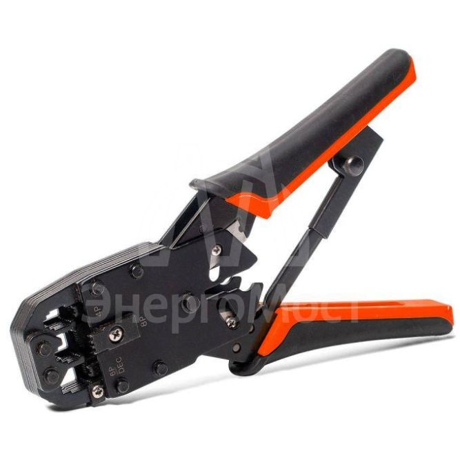 Кримпер многофункциональный с 3-мя смен. модулями для обжима RJ-45 RJ-12 RJ-11 КВТ 79759