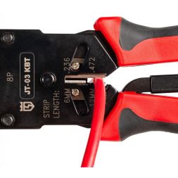 Кримпер многофункциональный с 3-мя смен. модулями для обжима RJ-45 RJ-12 RJ-11 КВТ 79759
