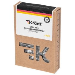 Саморез с прессшайбой ПШС острый 4.2х13 (уп.200шт) Kranz KR-01-3361-001
