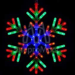 Светильник декоративный &amp;quot;Снежинка&amp;quot; LVLD-SF48M-39 48 красн./зел./син. светодиодов 39см с контроллером SHLights 469060104975