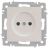 Розетка 1-м СП Accent 6-201-06 16А IP20 250В 2P перламутр. Intro Б0063667