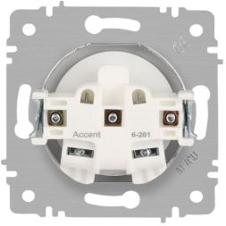 Розетка 1-м СП Accent 6-201-06 16А IP20 250В 2P перламутр. Intro Б0063667