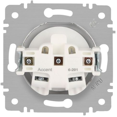 Розетка 1-м СП Accent 6-201-06 16А IP20 250В 2P перламутр. Intro Б0063667