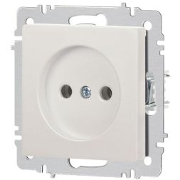 Розетка 1-м СП Accent 6-201-06 16А IP20 250В 2P перламутр. Intro Б0063667