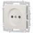 Розетка 1-м СП Accent 6-201-06 16А IP20 250В 2P перламутр. Intro Б0063667