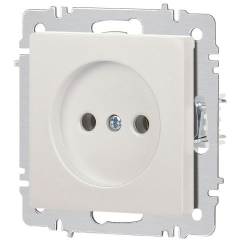 Розетка 1-м СП Accent 6-201-06 16А IP20 250В 2P перламутр. Intro Б0063667