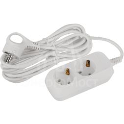 Удлинитель электрический UDL-10-250-E Greenline 2 розетки с заземлением 5м ПВС 3х0.75кв.мм Эра Б0065074