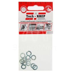 Шайба пружинная М6 цинк. DIN 127 (уп.12шт) пакет Tech-Krep 103048
