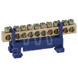 Шина N &amp;quot;ноль&amp;quot; в изоляторе типа стойка ШНИ 6х9-10-Д син. NO-222-77-1 ЭРА Б0044125