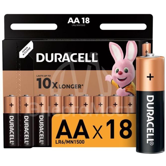 Элемент питания алкалиновый LR6-18BL BASIC (блист.18шт) Duracell Б0014448