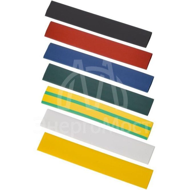 Набор трубок термоусадочных нг-LS 12/6 100мм 7 цветов по 3шт IEK UDR10-012-006-021-S