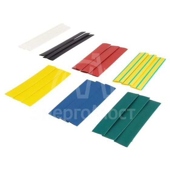 Набор трубок термоусадочных нг-LS 12/6 100мм 7 цветов по 3шт IEK UDR10-012-006-021-S