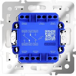 Переключатель проходной 2-кл. СП S70 10А механизм бел. матов. Voltum VLS020302