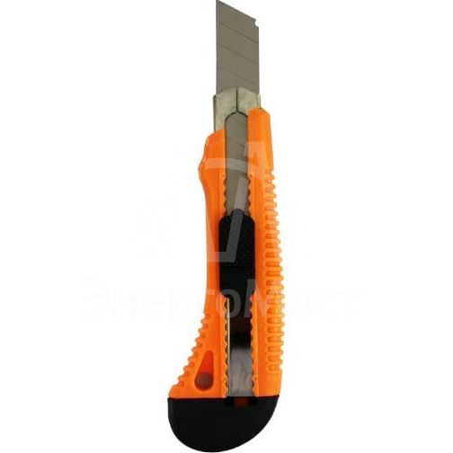 Нож с выдвижным лезвием 18мм пластик. корпус металлическая направляющая Вихрь 73/10/10/2