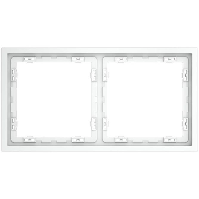 Рамка 2-м S70 пластик. бел. матов. Voltum VLS100202