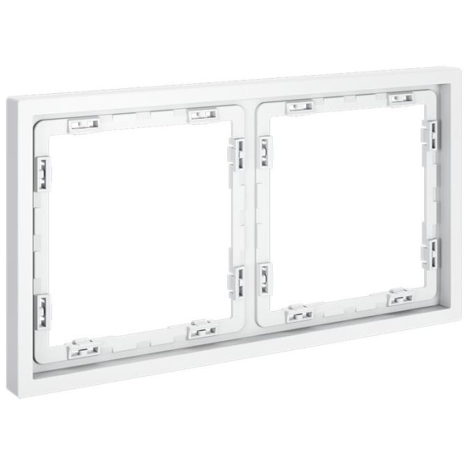 Рамка 2-м S70 пластик. бел. матов. Voltum VLS100202