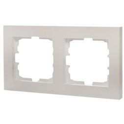 Рамка 2-местн. горизонт. VESNA жемчуж./бел. перламутр LEZARD 742-3000-147