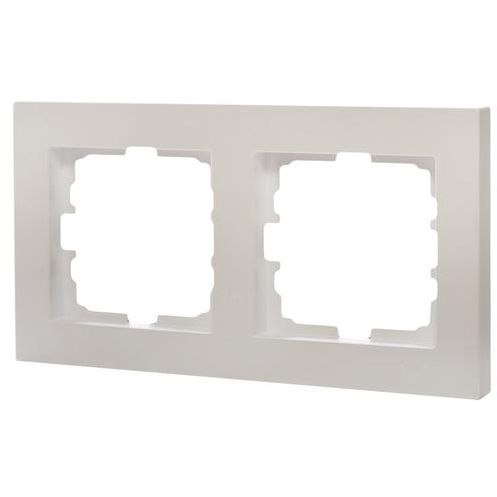 Рамка 2-местн. горизонт. VESNA жемчуж./бел. перламутр LEZARD 742-3000-147