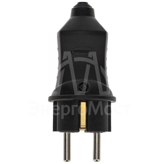 Вилка прямая влагозащ. 16А IP44 230В 2P+PE каучук PROCONNECT 111-001-4