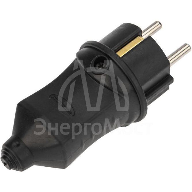 Вилка прямая влагозащ. 16А IP44 230В 2P+PE каучук PROCONNECT 111-001-4