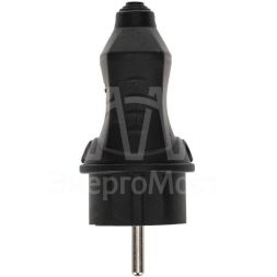 Вилка прямая влагозащ. 16А IP44 230В 2P+PE каучук PROCONNECT 111-001-4