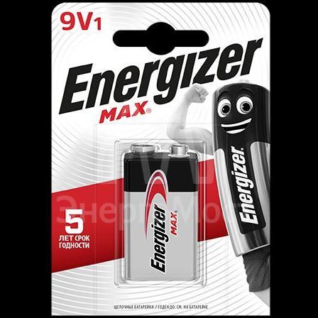 Элемент питания алкалиновый &amp;quot;крона&amp;quot; MAX 6LR61 BL1 (1/12/4320) (блист.1шт) Energizer E301531801