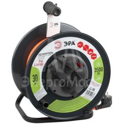 Удлинитель силовой RMx-4es-3x1.5-30m-IP44 на метал. катушке с/з 4 гнезда 30м ПВС 3х1.5 Эра Б0046850