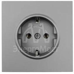 Розетка 1-мест. с/з ПБТ СП ZIMA IP20 16А безвинт. зажим сер. матов. LEZARD 704-7488-122BQC