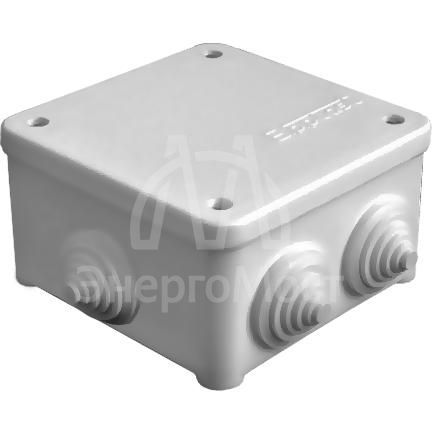 Коробка распределительная ОП 85х85х45мм IP54 7 выходов 3 гермоввода крышка на винтах сер. Epplast 130112