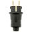 Вилка прямая 16А IP44 2P+PE 230В каучук EKF RPS-011-16-230-44
