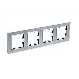 Рамка 4-м AtlasDesign Nature стекло алюм. SchE ATN320304