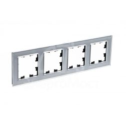 Рамка 4-м AtlasDesign Nature стекло алюм. SchE ATN320304