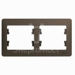 Рамка 2-м Glossa горизонт. шоколад SchE GSL000802