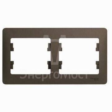 Рамка 2-м Glossa горизонт. шоколад SchE GSL000802