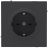 Розетка силовая KANT 2P+E без шторки черн. уголь DKC 7012033