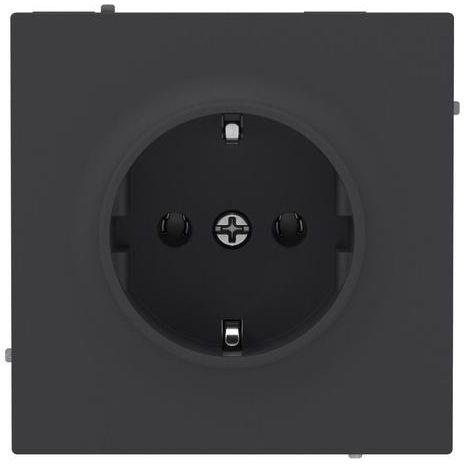 Розетка силовая KANT 2P+E без шторки черн. уголь DKC 7012033