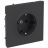 Розетка силовая KANT 2P+E без шторки черн. уголь DKC 7012033