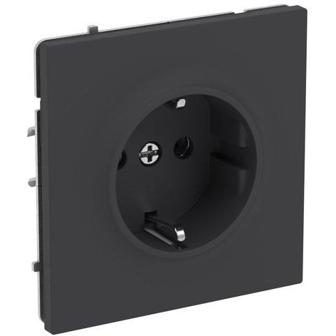 Розетка силовая KANT 2P+E без шторки черн. уголь DKC 7012033