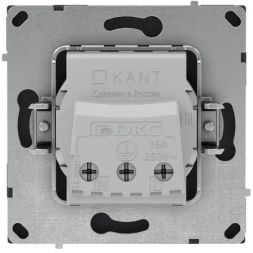 Розетка силовая KANT 2P+E без шторки черн. уголь DKC 7012033