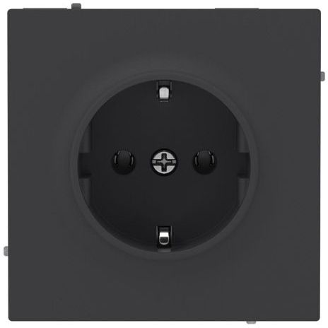 Розетка силовая KANT 2P+E без шторки черн. уголь DKC 7012033