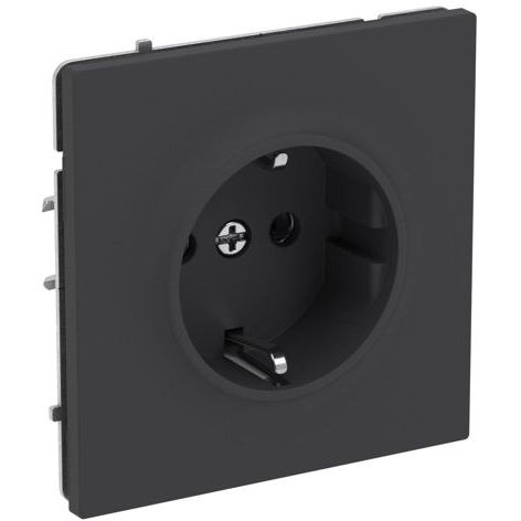 Розетка силовая KANT 2P+E без шторки черн. уголь DKC 7012033