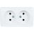Розетка 2-м ОП VIOLA без заземл. бел. LEZARD 751-0200-128
