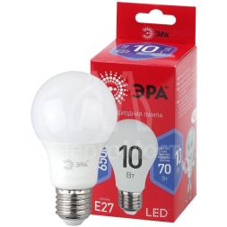 Лампа светодиодная RED LINE LED A60-10W-865-E27 R 10Вт A60 груша 4000К холод. бел. E27 Эра Б0045324