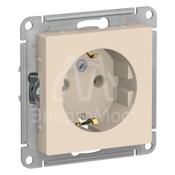 Механизм розетки 1-м СП AtlasDesign 16А с заземл. беж. SchE ATN000243
