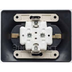 Розетка 2-м Glossa 16А с заземл. в сборе шоколад SchE GSL000824