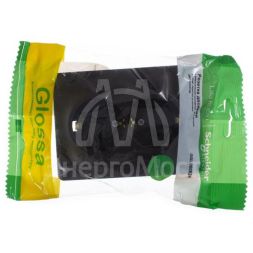 Розетка 2-м Glossa 16А с заземл. в сборе шоколад SchE GSL000824