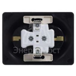 Розетка 2-м Glossa 16А с заземл. в сборе шоколад SchE GSL000824